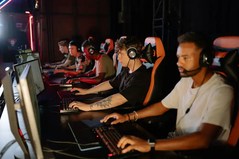 High-stakes MOBA tournament arena view